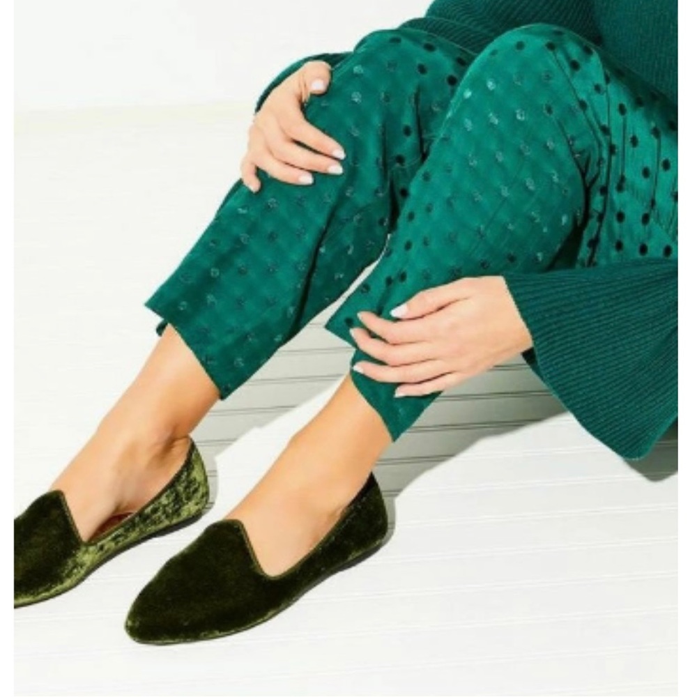 Birdies velvet green shoes 7